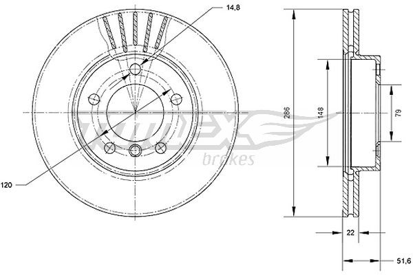 TOMEX Brakes Bremsscheibe